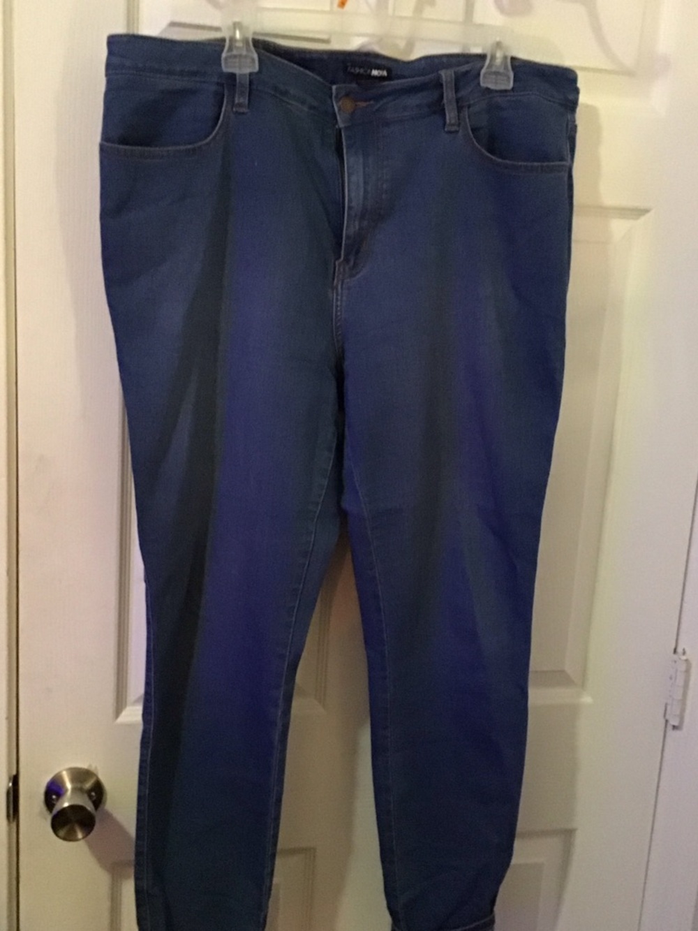 Fashion Nova Dark Blue High-Rise Stretch Jeans